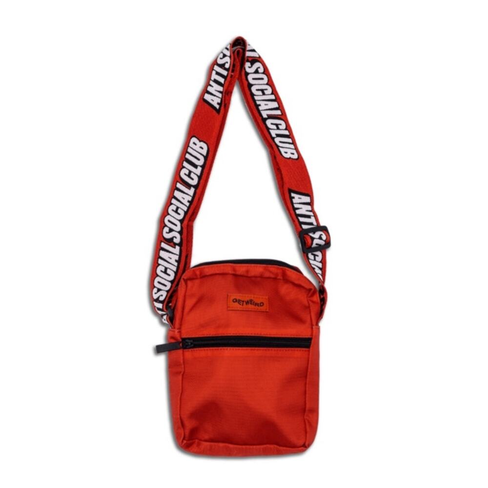 NEW Anti Social Social Club Red Crossbody Bag Mini Streetwear Shoulder Bag